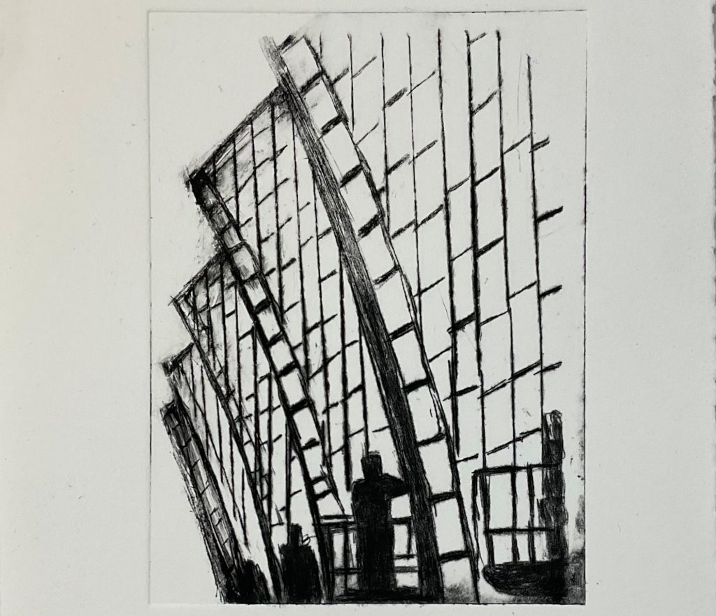 Dry Point Print by Sue